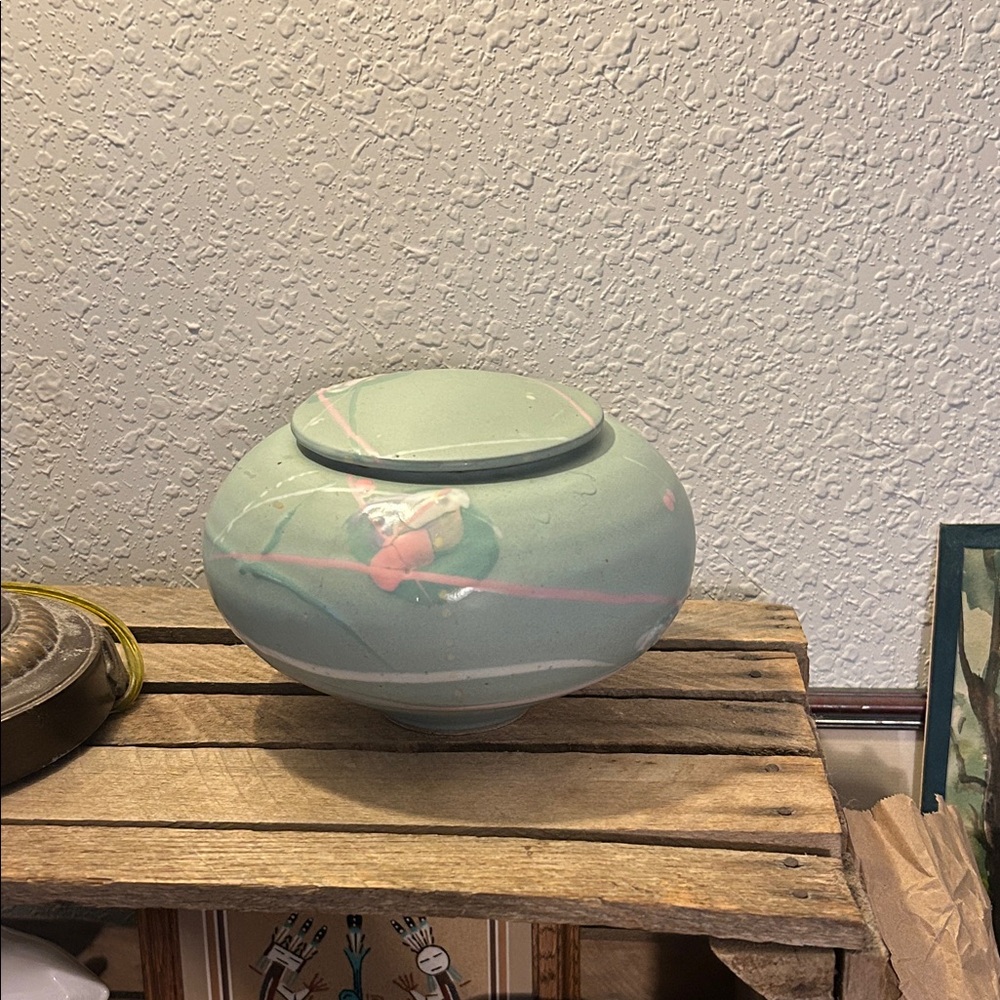 Artisan Pastel Ceramic Lidded Jar cottage   Core